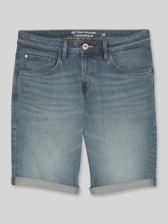 Tom Tailor Regular Fit Jeans Bermudas aus Baumwoll-Mix in Dunkelblau, Gr&ouml;&szlig;e 30