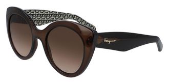Ferragamo SF 964S 210 Womens Sunglasses Brown Size 54
