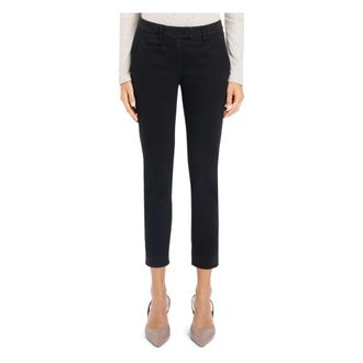 Dondup Broeken, Dames, Zwart, W25, Katoen, Perfect Slim-Fit Broek