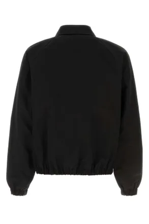 Valentino Garavani Mens Black Cotton Jacket Nero Giubbini