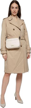 Michael Kors Womens Crossbody Bag Light Cream Leather - Crossbody-Bags