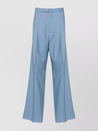 Lanvin wide-leg trousers with front pleats and belt loops