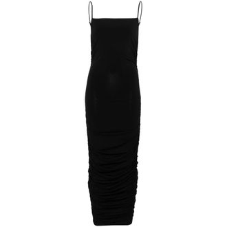 Michael Kors Zwarte Elegante Jurk voor Vrouwen - Dames - Maxi kleedjes - Zwart - M - Polyester - Kleedjes