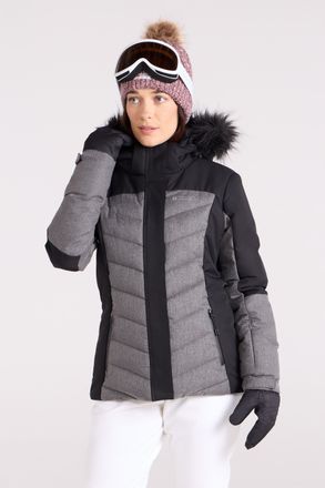 Mountain Warehouse Pyrenees Womens Padded Ski Jacket Snow Proof Warm Winter Coat Black
