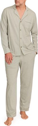 Petite Plume Geo Print Classic Pajamas in Green at Nordstrom, Size X-Large