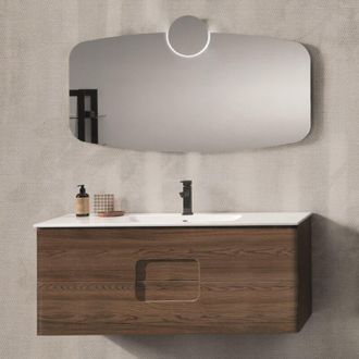 MODO Mobile bagno sospeso 120 cm in Nobilitato con due cassetti ARCO Tek