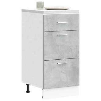 Berkfield Home Durable Bottom Cabinet Concrete Grey 40x46x81.5 cm Engineered Wood