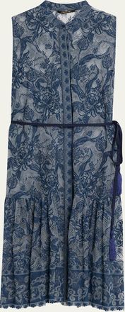 Kobi Halperin Brien Sleeveless Floral Lace Midi Dress