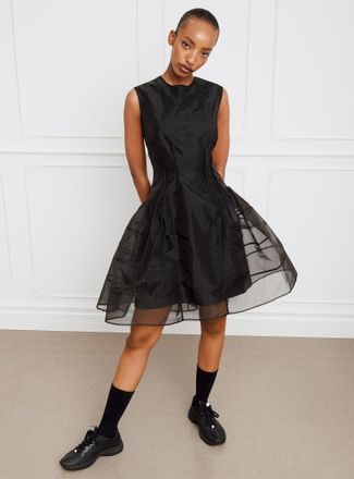 Cecilie Bahnsen Womens Claudie black organza minidress