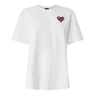 Pinko T-Shirts, female, White, Size: XS Strepitoso T-shirt