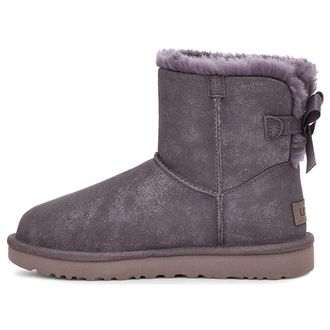 UGG (WMNS) UGG Mini Bailey Bow II Shimmer Fleece Lined Purple 1112533-NHT