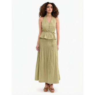 Rebecca Taylor Marianne Halter Top in Pale Sage at Nordstrom, Size 2