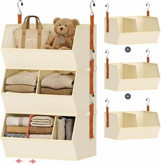 OEM Organizador Colgante Extragrande Para Armario, Perchero Con Separador, Sistema De Almacenamiento Plegable, Organizador Colgante De Tela Para El Hogar,