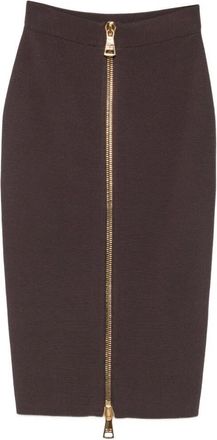 Elisabetta Franchi Knit Full Milano Stitch Midi Skirt With Waistband