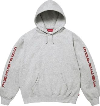 SUPREME FW26 Washed Logo Hooded Sweatshirt Heather Grey FW26SW40-GRY