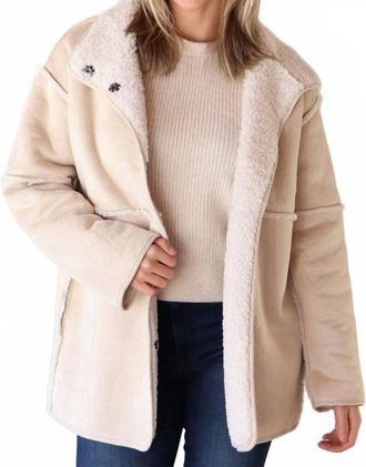 Dylan Amber Snap-Front Coat In Natural
