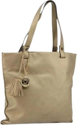 Loewe Pre-owned Tote Bag - Dames - Vintage Shopper - Beige - ONE Size - Leer - Vintage