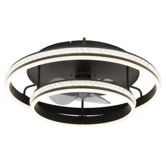 Netlighting Ceiling Fan Black 3 Blade 2x LED Dimmable 2700-6500K Remote