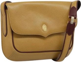 Cartier Pre-owned Vintage Shoulder Bag - Dames - Vintage Schoudertas - Beige - ONE Size - Leer - Vintage