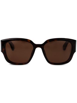 Alexander McQueen Eyewear Zonnebril met vierkant montuur - Bruin
