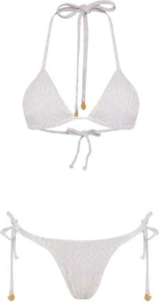 Amir Slama x Jade Picon tie textured bikini - Neutrals