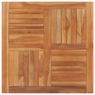 Berkfield Home Table Top Solid Teak Wood Square 90x90x2.5 cm in Brown
