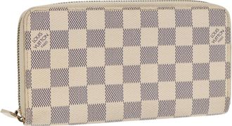 Louis Vuitton Portefeuille Zippy White Canvas Wallet (Pre-Owned)