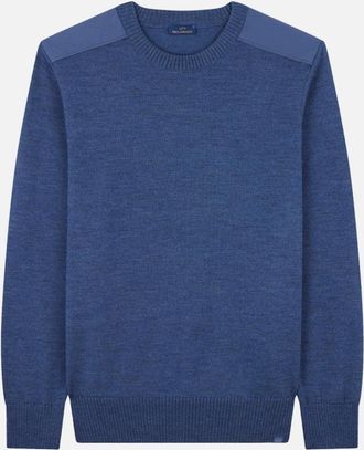 Paul & Shark Mens Paul & Shark Typhoon Wool Sweater 635 Dark Denim - Navy - Size: 42