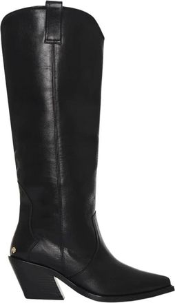 Anine Bing Tall Tania Boots - Dames - Cowboylaarzen - Zwart - 37 EU - Leer - Schoenen