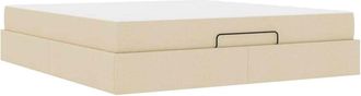 vidaXL Estructura De Cama Con Almacenamiento Crema 180 X 200 Cm Tela Vidaxl