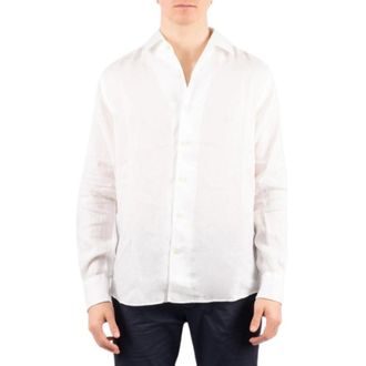 Saint Barth Camicia - Heren - Zakelijke Overhemden - Wit - L - Linnen - Overhemden