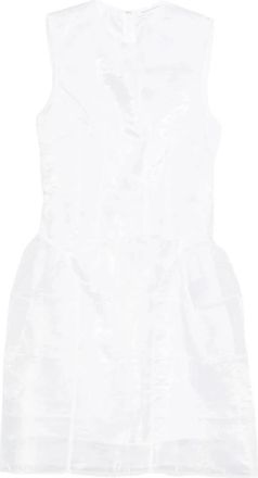 Cecilie Bahnsen CBclaudie Minidress - Dames - Korte kleedjes - Wit - 2XS - Satijn - Kleedjes