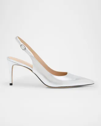 Stuart Weitzman Stuart Metallic Slingback Pumps