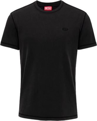 Diesel T-shirt T-adjind-New con applicazione - Nero
