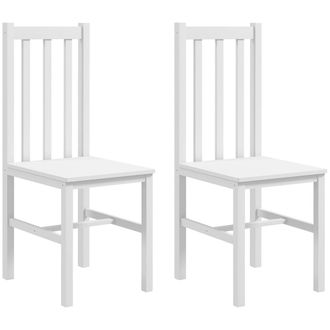 HOMCOM Sillas de comedor 38.5x47.5x99 cm blanco