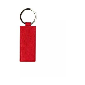 Neil Barrett Leren Sleutelhanger - Heren - Sleutelhangers & Tashangers - Rood - ONE Size - Leer - Accessoires