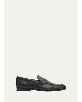 Tod's Mens Mocassino Gomma Leather Rubber-Sole Penny Loafers
