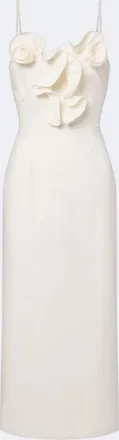 Magda Butrym Floral-appliqu&eacute; cotton midi dress