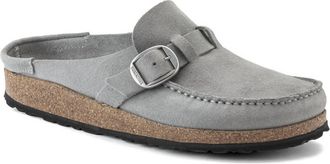 Birkenstock Womens Buckley Clogs In Mineral Suede