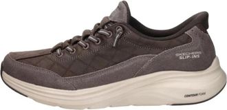 Skechers Slip-ins: Contour Foam - Cozy Fit - Dames - Sneakers - Bruin - 36 EU - Schoenen