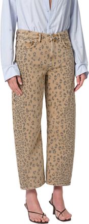 Citizens Of Humanity Miro Relaxed Barrel Jean In Natural Cheetah