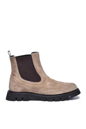 Seboy&acute;s Mens Suede Ankle Boots - Taupe