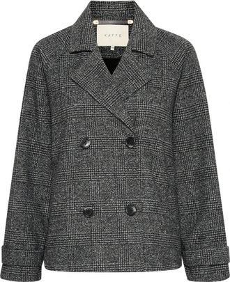 Kaffe Kafabiola Short Jacket - Dames - Blazers - Zwart - 3XL - Wol - Jassen