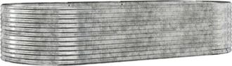 vidaXL Jardinera Arriate Acero Galvanizado Plata 291x140x68 Cm Vidaxl