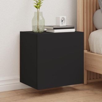 vidaXL Vidaxl - Muebles Tv De Pared 2 Uds Madera Ingenier&iacute;a Negro 40,5x30x40 Cm
