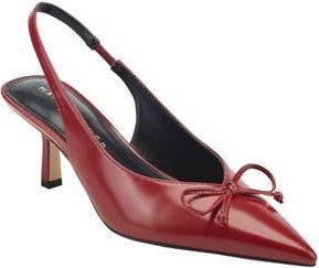 Marc Fisher Gretel Slingback Pointed Toe Bow Pump in Merlot at Nordstrom Rack, Size 5.5