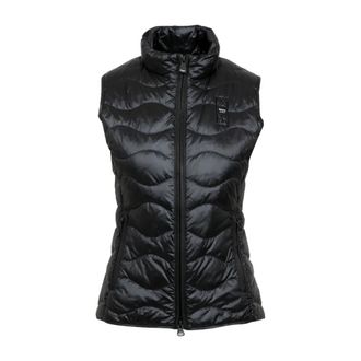 Blauer Geruit Patroon Waterafstotende Jas - Dames - Bodywarmers - Zwart - L - Jassen
