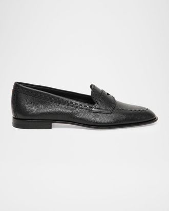 Santoni Marlene Leather Penny Loafers
