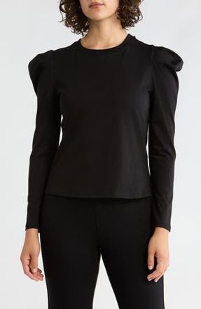 Elie Tahari Pleated Shoulder Top in Black at Nordstrom Rack, Size Medium