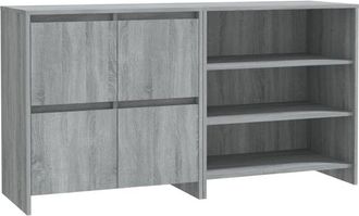 vidaXL Aparador De 2 Piezas Madera Manufacturada Gris Sonoma Vidaxl